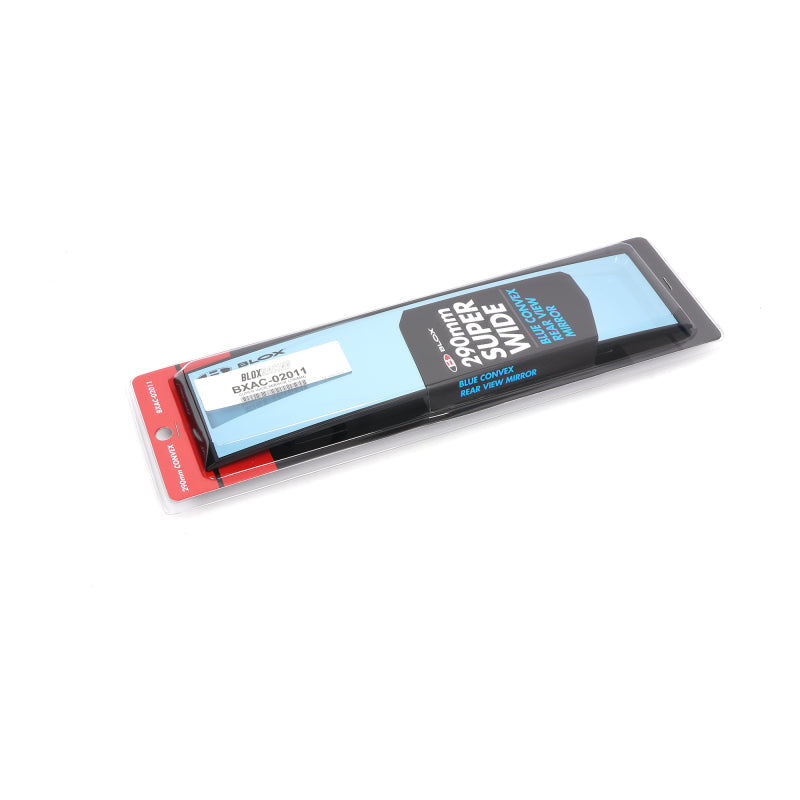 BLOX Racing 290mm Convex Mirror Black Frame Blue Tint BLOBXAC-02011