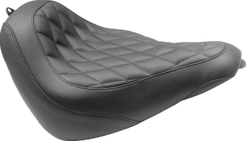 Mustang 18-21 Harley Street Bob Wide Tripper Solo Seat Diamond Stitch - Black