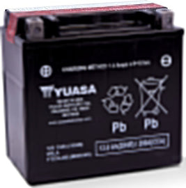 Yuasa YTX14-BS Maintenance Free AGM 12-Volt Battery w/Bottle YSAYUAM3RH4S
