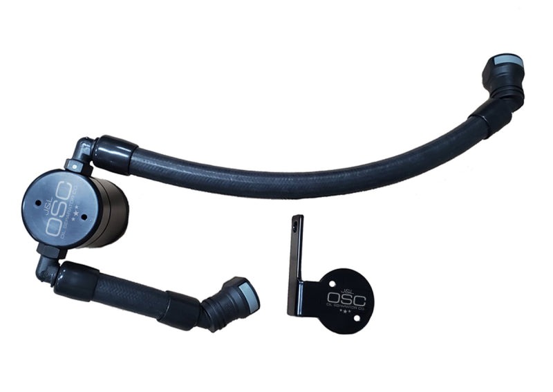 J&L 2020-2022 Ford Mustang GT500 Passenger Side Oil Separator 3.0 - Black Anodized JLT3054P-B