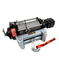 Load image into Gallery viewer, 9000 LB Hydraulic Winch 14 C.I. Hydraulic Motor w/Roller Fairlead 100 Foot Cable H9000 Mile Marker