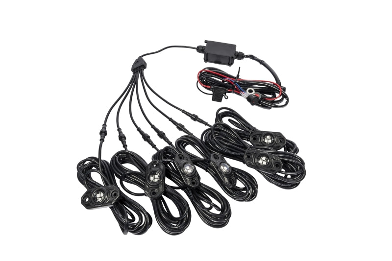 KC HiLiTES C-Series RGB LED Rock Light Kit (Incl. Wiring) - Set of 6 KCL339