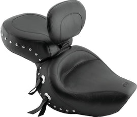 Mustang 00-08 Honda VT1100 Sabre,97-08 Spirit,87-97 Shadow Wide Touring 1PC Seat w/Studs - Black