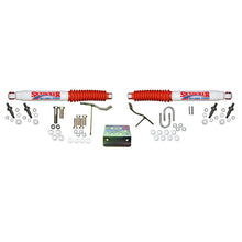 Load image into Gallery viewer, Steering Stabilizer Dual Kit Incl. Pr. Hydro 7000 Steering Stabilizers w/Red Boots Mounting Brackets Mounting Hardware Skyjacker
