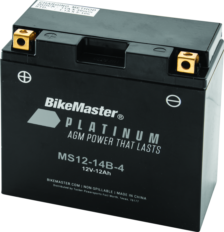 BikeMaster AGM Battery - MS12-14B-4 BKM780712