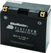 Load image into Gallery viewer, BikeMaster AGM Battery - MS12-14B-4 BKM780712