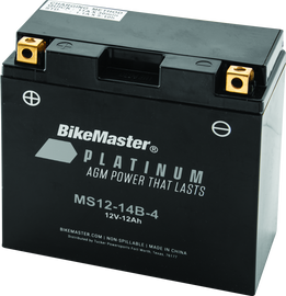 BikeMaster AGM Battery - MS12-14B-4 BKM780712