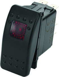 DragonFire Racing Lighted Switch On/Off Rocker Switch Red Lite