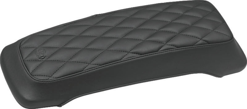 Mustang 93-13 Harley FL Touring Saddlebag Lid Covers Diamond Stitch - Black