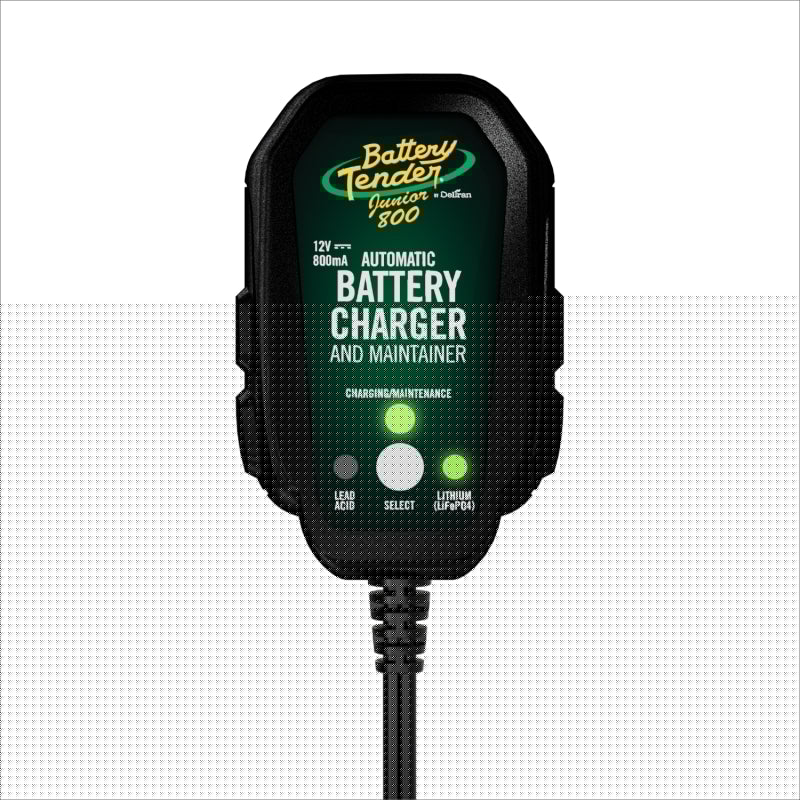 Battery Tender 12V 800mA Selectable Lead Acid/Lithium Battery Charger BTN022-0199-DL-WH