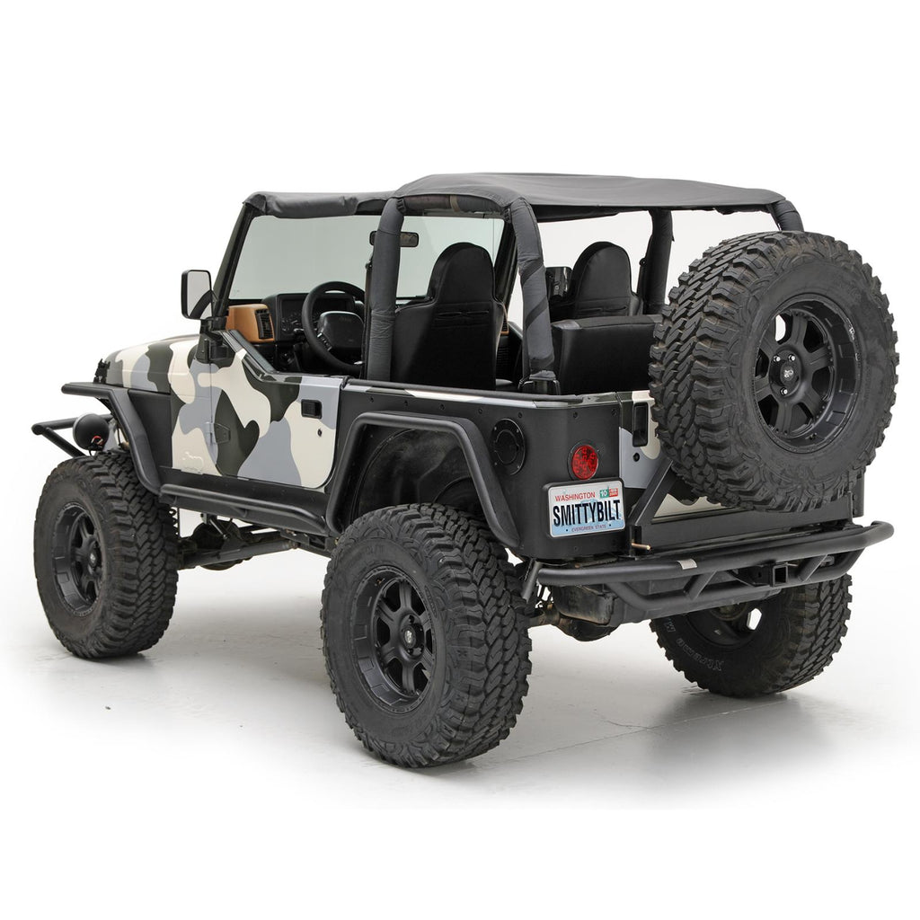 SRC Rear Bumper W/Tire Carrier 87-06 Wrangler YJ/TJ/LJ Black Textured Smittybilt