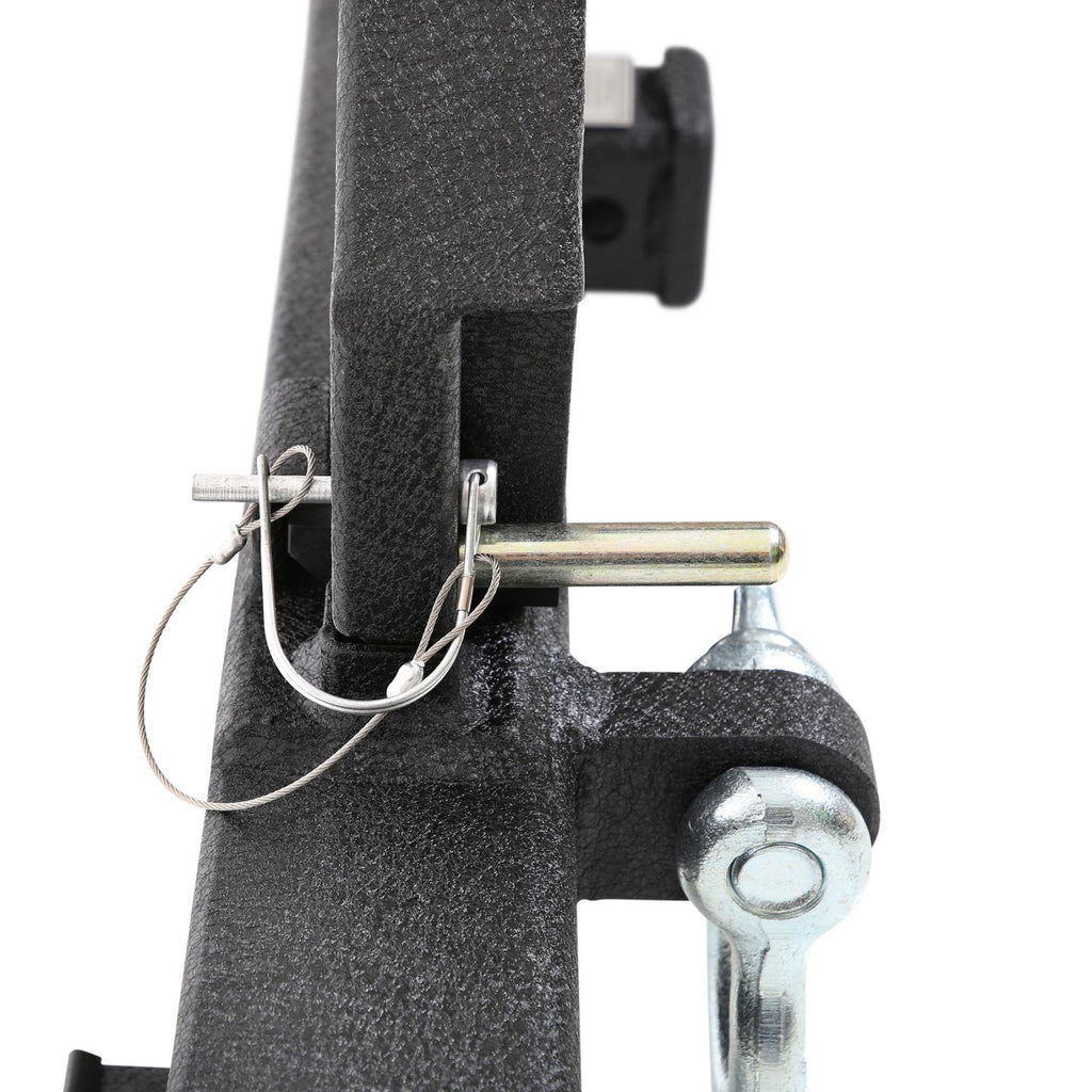 SRC Classic Rear Bumper 76-06 Wrangler CJ/YJ/TJ/LJ W/ D-Rings Hitch Tire Carrier Black Textured Smittybilt