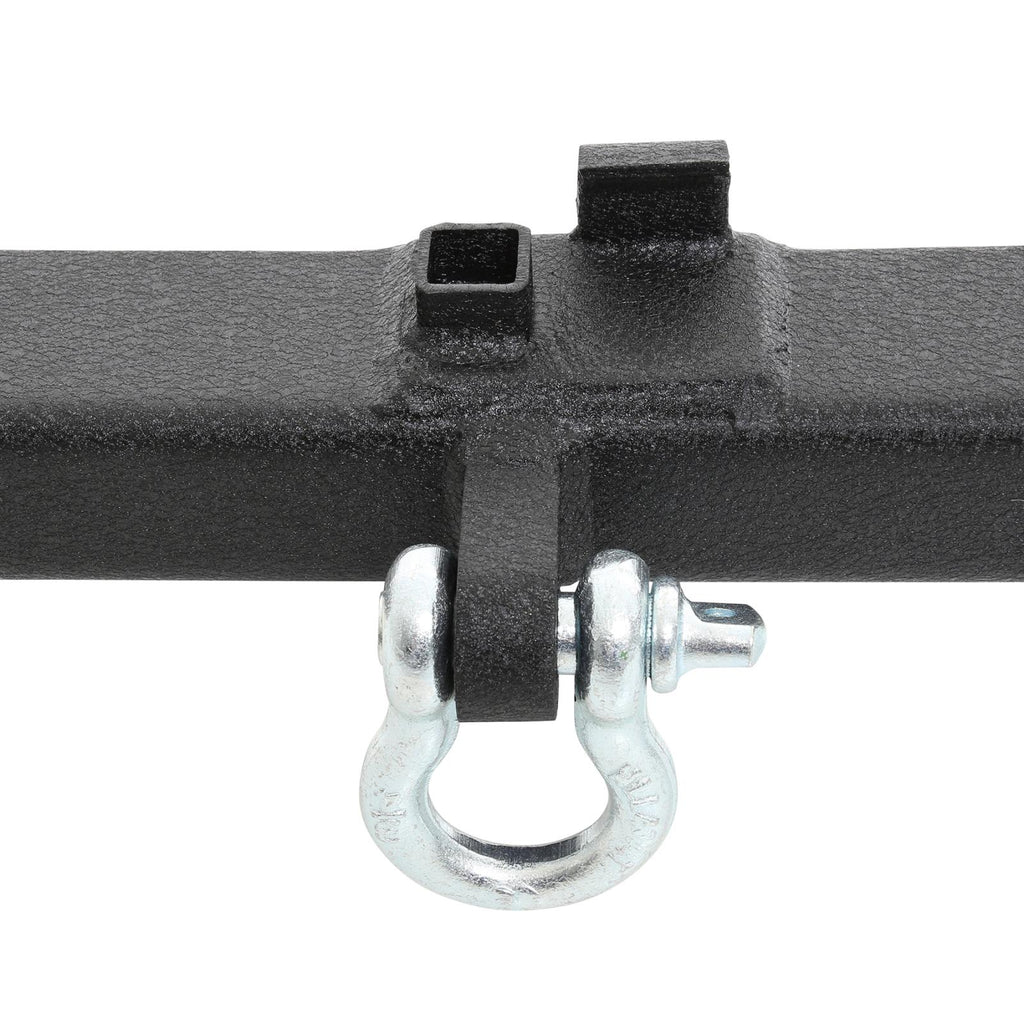 SRC Classic Rear Bumper 76-06 Wrangler CJ/YJ/TJ/LJ W/ D-Rings Hitch Tire Carrier Black Textured Smittybilt