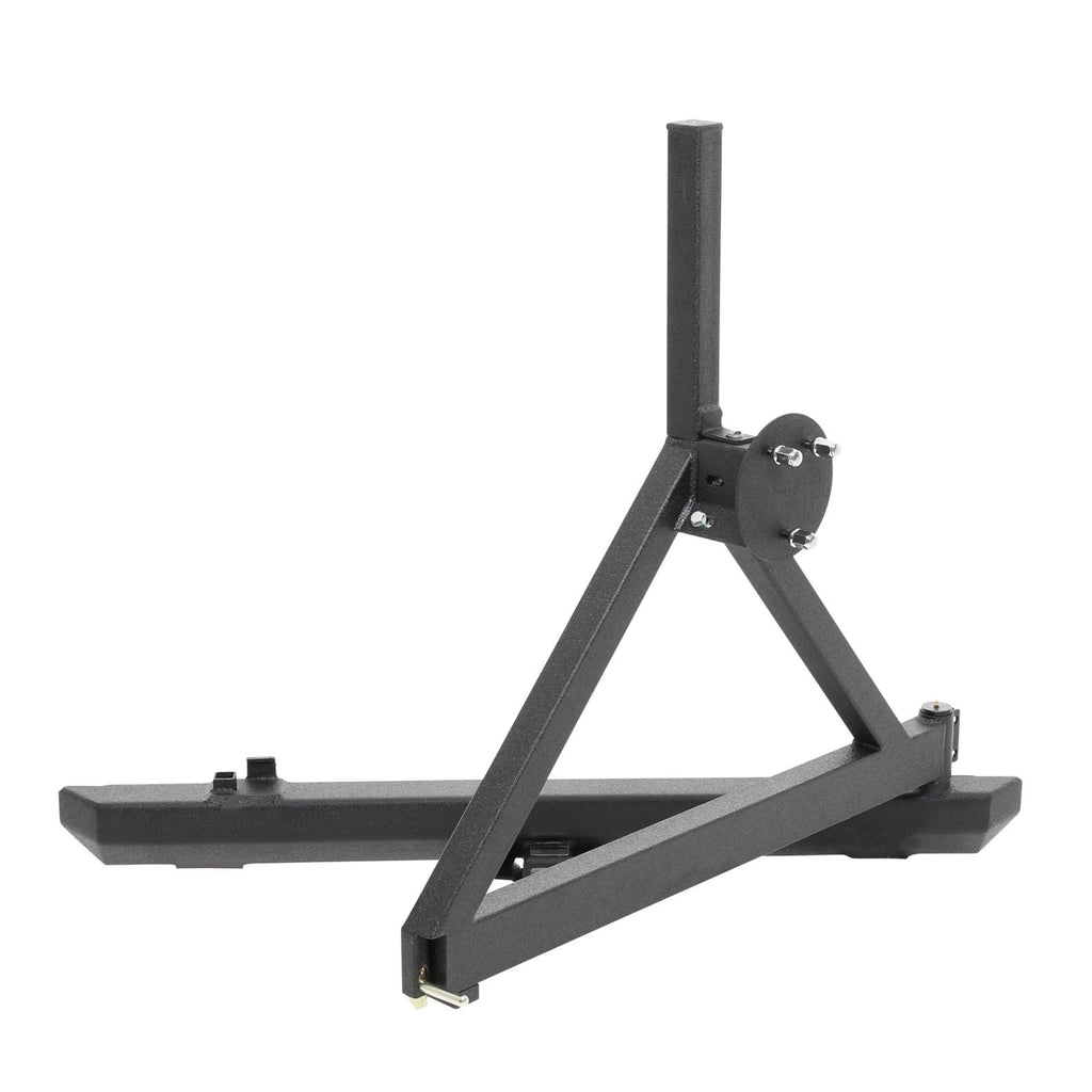 SRC Classic Rear Bumper 87-06 Wrangler CJ/TJ/YJ/LJ W/Hitch And Tire Carrier Black Textured Smittybilt