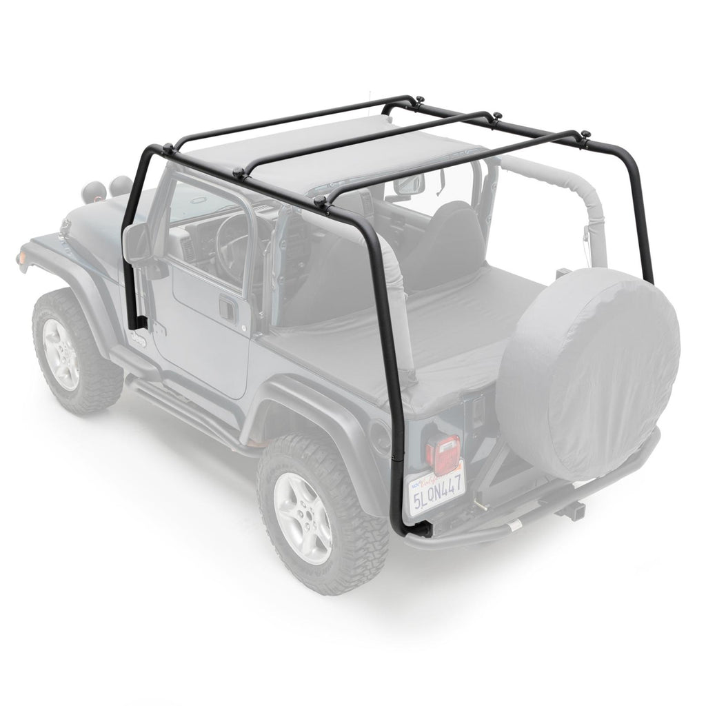 SRC Roof Rack 97-06 Wrangler TJ 300 Lb Rating Black Textured Smittybilt
