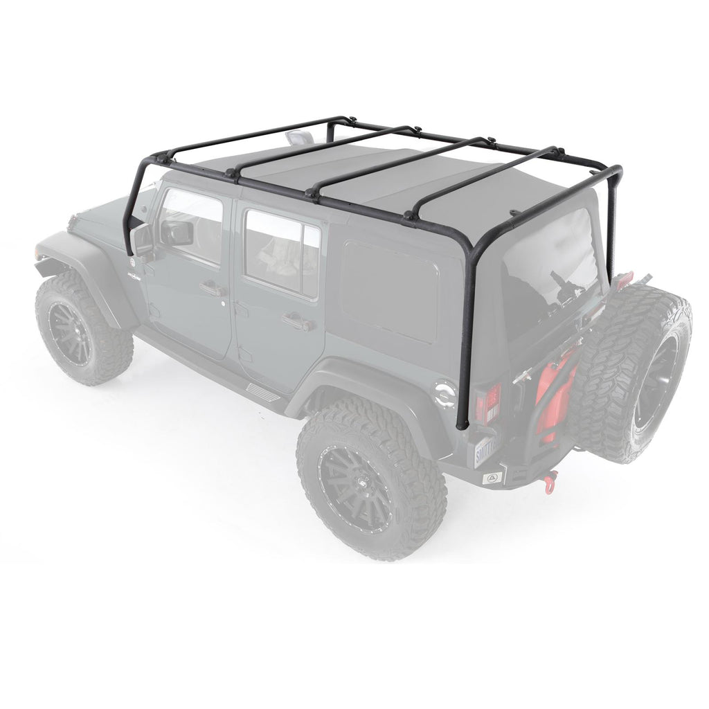 SRC Roof Rack 07-18 Wrangler JK 4 DR 300 Lb Rating Black Textured Smittybilt