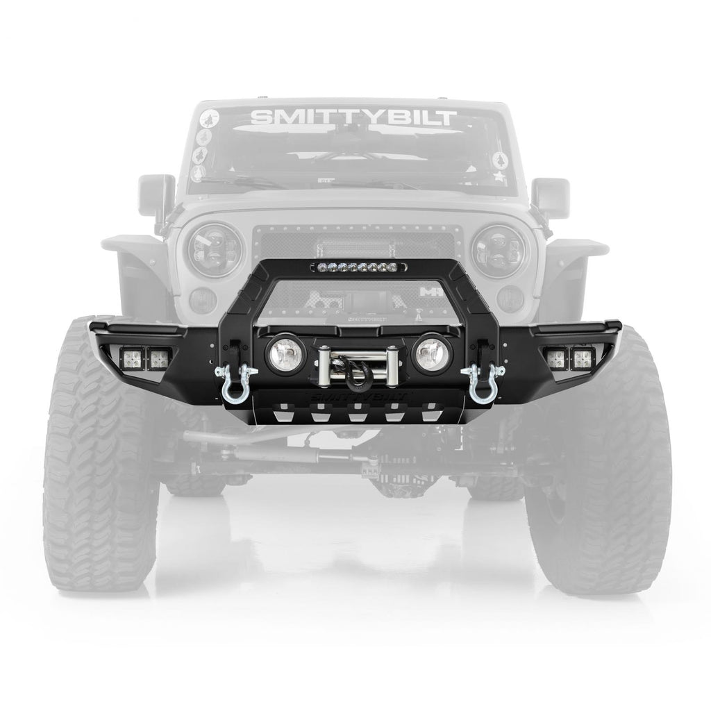 Jeep JK/JL Stryker Front Bumper Wings Black for 76730 Smittybilt