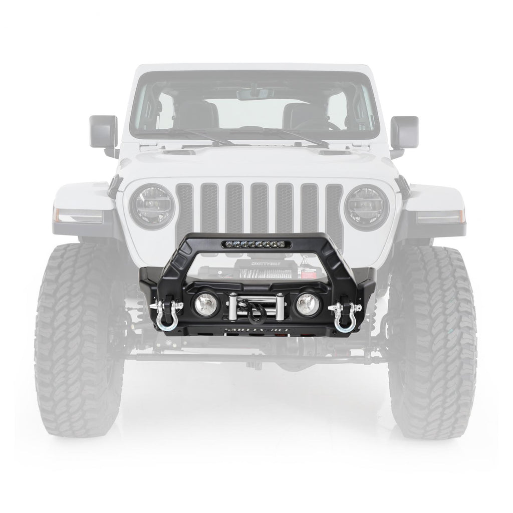 Jeep JK/JL Stryker Front Bumper Wings Black for 76730 Smittybilt
