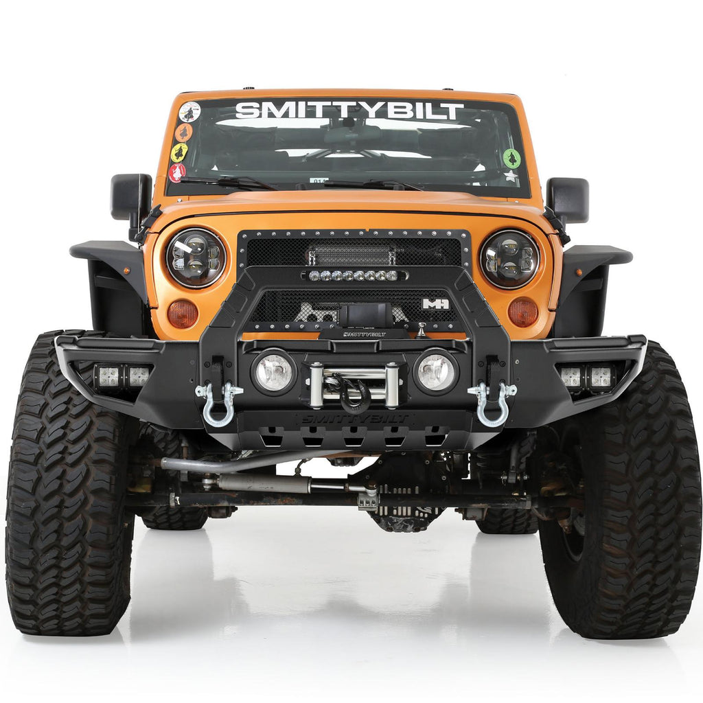 Jeep JK/JL Stryker Front Bumper Wings Black for 76730 Smittybilt