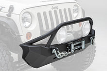 Load image into Gallery viewer, XRC Front Jeep JK Bumper w/ Stinger Winch Plate D-Rings 07-18 Jeep JK Wrangler Black Powdercoat Smittybilt