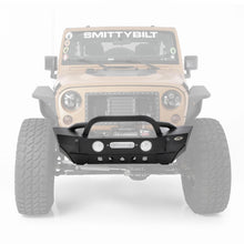 Load image into Gallery viewer, XRC Front Jeep JL Bumper w/ Stinger Winch Plate D-Rings 18-Present Jeep JL Wrangler Light Texture Black Powdercoat Smittybilt