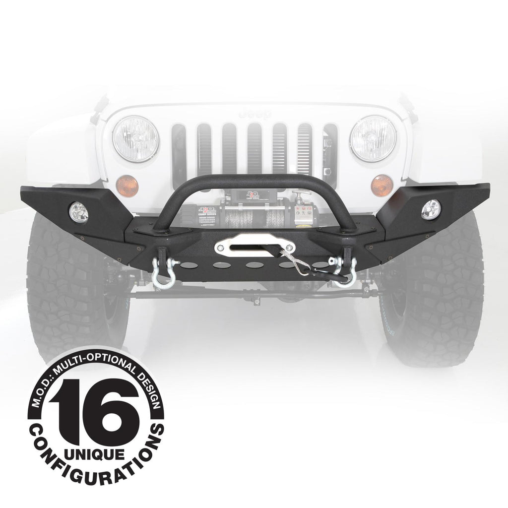 XRC M.O.D. Option Full Width End Plates Smittybilt Black Textured