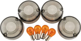 Bikers Choice 86-99 FXST 86-01 FXD FXR XL Smoked Turn Signal Lens & Amber Bulb Kit Repl H-D 69306-02