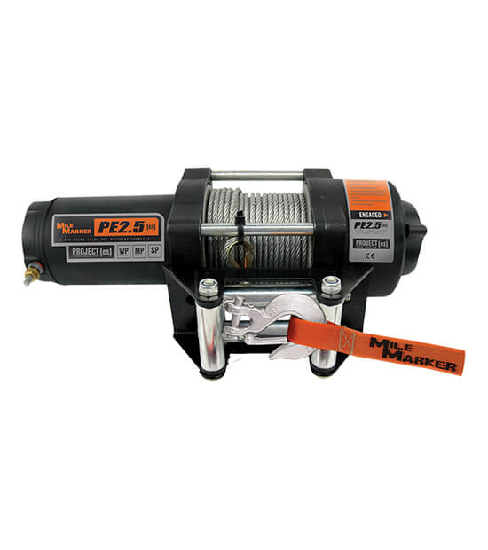 2500 LB Winch Waterproof 12V Motor w/3/16 x 42 Foot Steel Cable PE2.5 ES Mile Marker