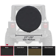 Load image into Gallery viewer, Spare Tire Cover Small Tire 27-29 Inch Vinyl Black Smittybilt