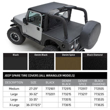 Load image into Gallery viewer, Spare Tire Cover Small Tire 27-29 Inch Vinyl Black Smittybilt