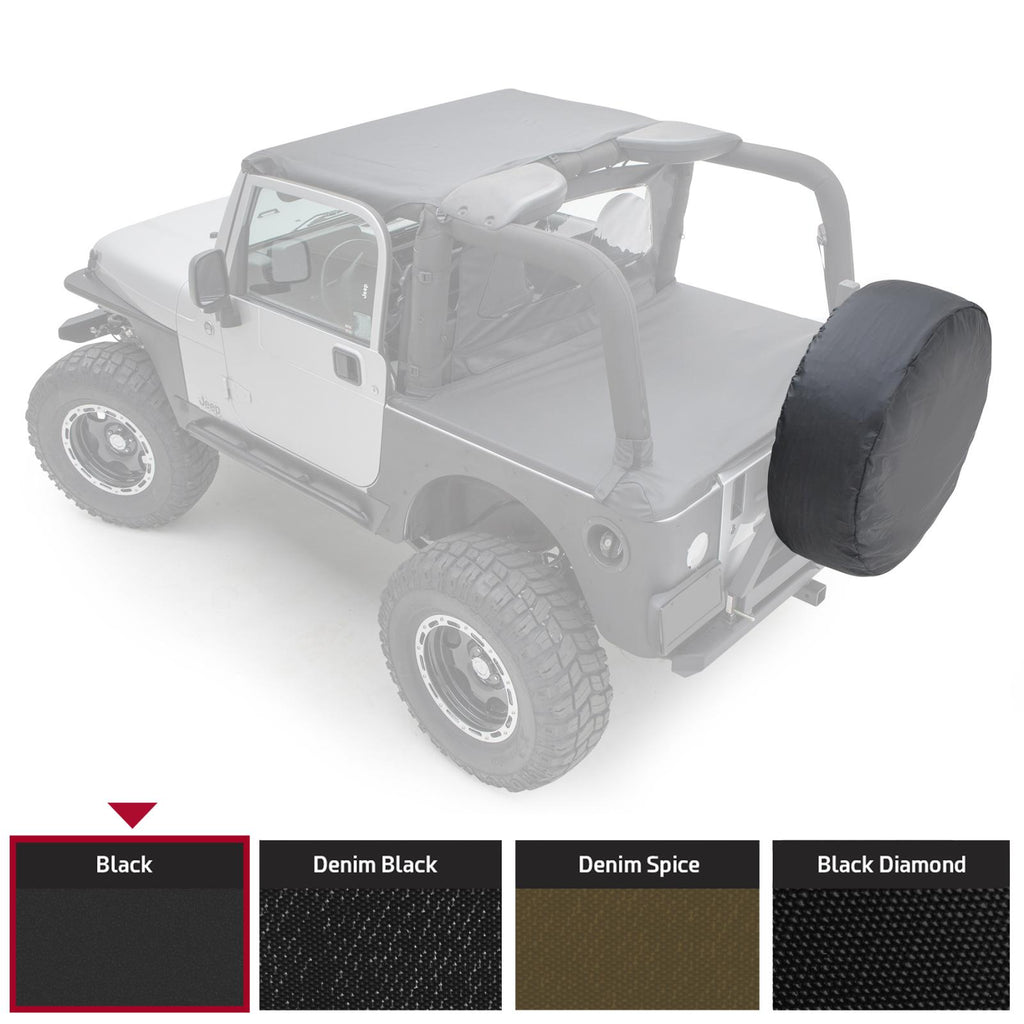 Spare Tire Cover Medium Tire 30-32 Inch Vinyl Black Smittybilt