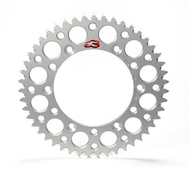 Renthal 89-06 Yamaha YFZ 350 Banshee/ YFM 660 Raptor Rear Grooved Sprocket - Silver 520-41P Teeth REN130U-520-41GBSI