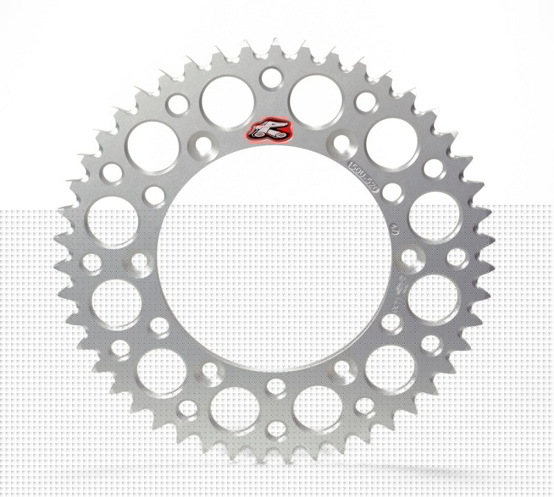 Renthal 96-02 Honda CR80RB Rear Grooved Sprocket - Silver 420-55P Teeth REN189U-420-55GRSI