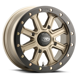 ITP Inertia Beadlock 15x7 / 4x137 BP / 40mm Offset Bronze w/ Black Ring Wheel