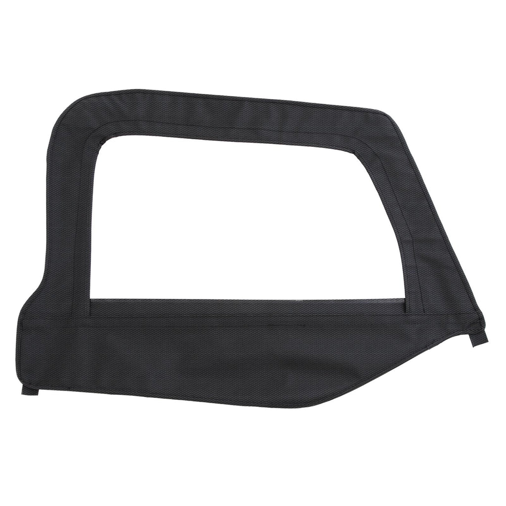 Soft Top Door Skin W/ Frame 97-06 Wrangler TJ Passenger Side Black Diamond Smittybilt