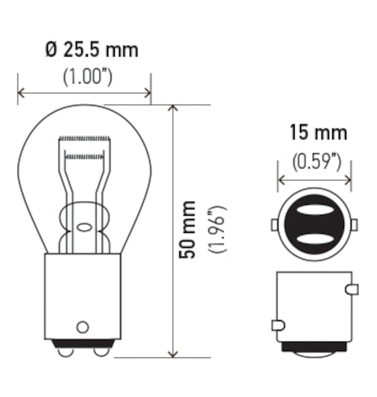 Hella Bulb 1157 12V 27/8W BAY15d S8 HELLA1157