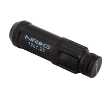 Load image into Gallery viewer, NRG 700 Series M12 X 1.25 Steel Lug Nut w/Dust Cap Cover Set 21 Pc w/Locks &amp; Lock Socket - Black NRGLN-LS710BK-21