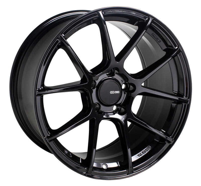 Enkei TS-V 18x8.5 5x114.3 38mm Offset 72.6mm Bore Gloss Black Wheel ENK522-885-6538BK