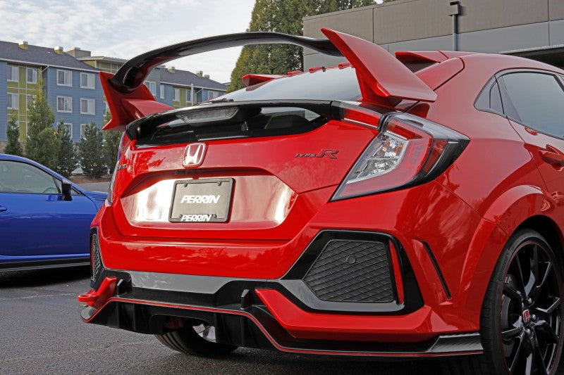 PERRIN 17-21 Honda Civic Si/Type R/Touring/Hatchback Tow Hook Kit Rear - Red PERPHP-BDY-251RD