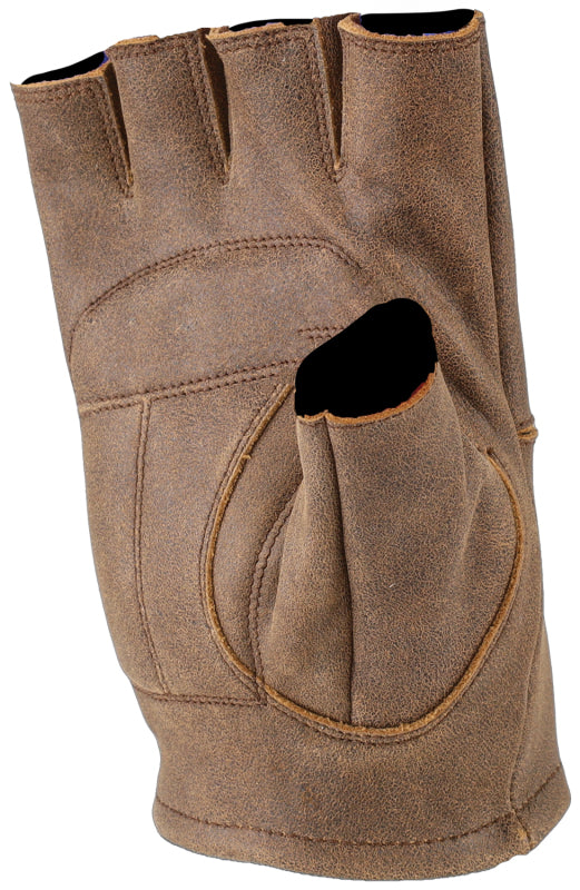 Kuryakyn Leather By River Road Buster Vintage Shorty Gloves Black - 2XL KUR094464