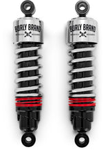 Load image into Gallery viewer, Burly Brand FLH Slammer Shocks - Chrome BURB28-1204