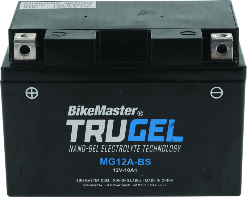 BikeMaster TruGel Battery - MG12A-BS BKM780504
