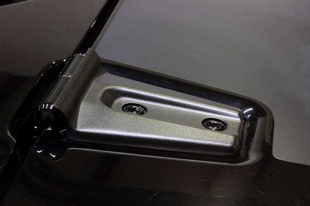 Jeep JK Hood Hinge Overlays Pair 07-18 Wrangler JK Textured Black Kentrol