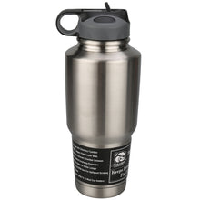 Load image into Gallery viewer, 30oz 304 Stainless Tumbler Double Wall W/Screw On Flip Up Straw Lid Bulldog Winch