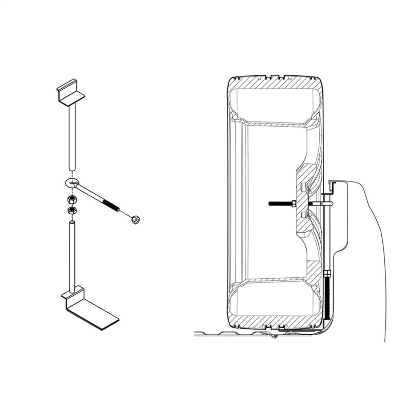 Titan Fuel Tanks Universal Spare Tire Buddy Mounting System TFT9901330
