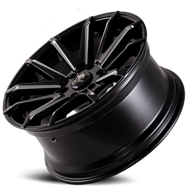 Mayhem Luxury Wheels Crossfire 8109 20x9.5 Milled Spokes Gloss Black 25 Off Set 6 Lug 6.23 BSM 87.1 Bore Cast Aluminum