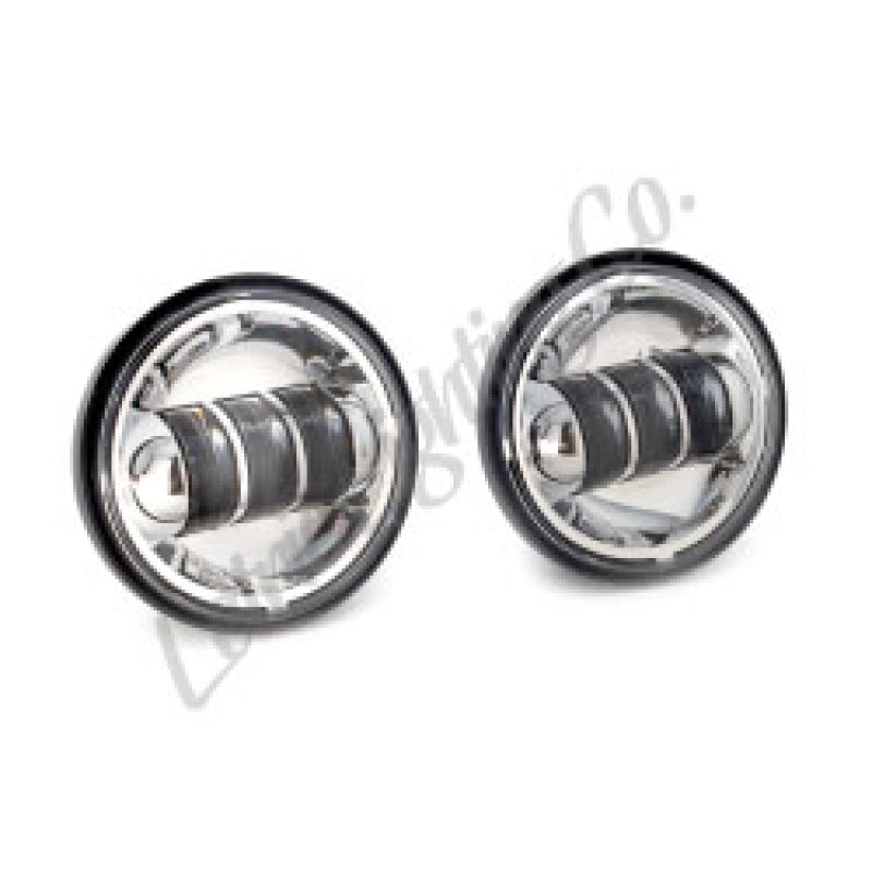 Letric Lighting 1997+ Universal 4 1/2In Black LED Auxiliary Passing Light - Chrome LETLLC-LPL-C