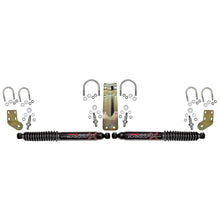 Load image into Gallery viewer, Black MAX Dual Steering Stabilizer Kit With Black Cylinders and Black Boots 2005-2023 Ford F250/F350 Super Duty Skyjacker