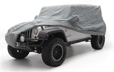 Complete Car Cover 07-18 Wrangler And Rubicon 2 DR Gray W/Storage Bag Smittybilt