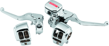 Load image into Gallery viewer, Bikers Choice 96-07 FLT Chrome Handlebar Control Kit W/O Switches 11/16 Bore